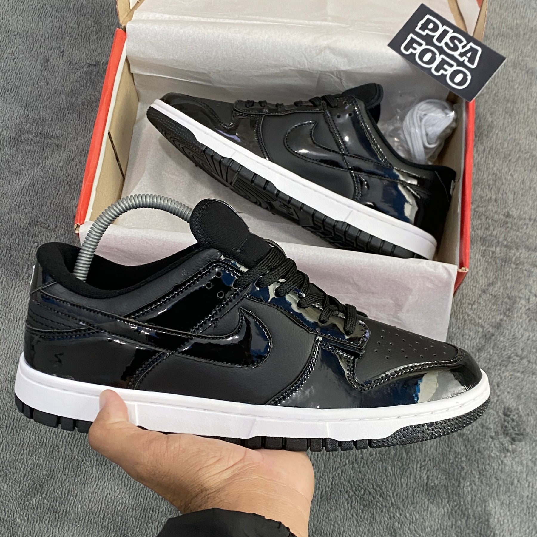 Dunk Low Black Brilhante