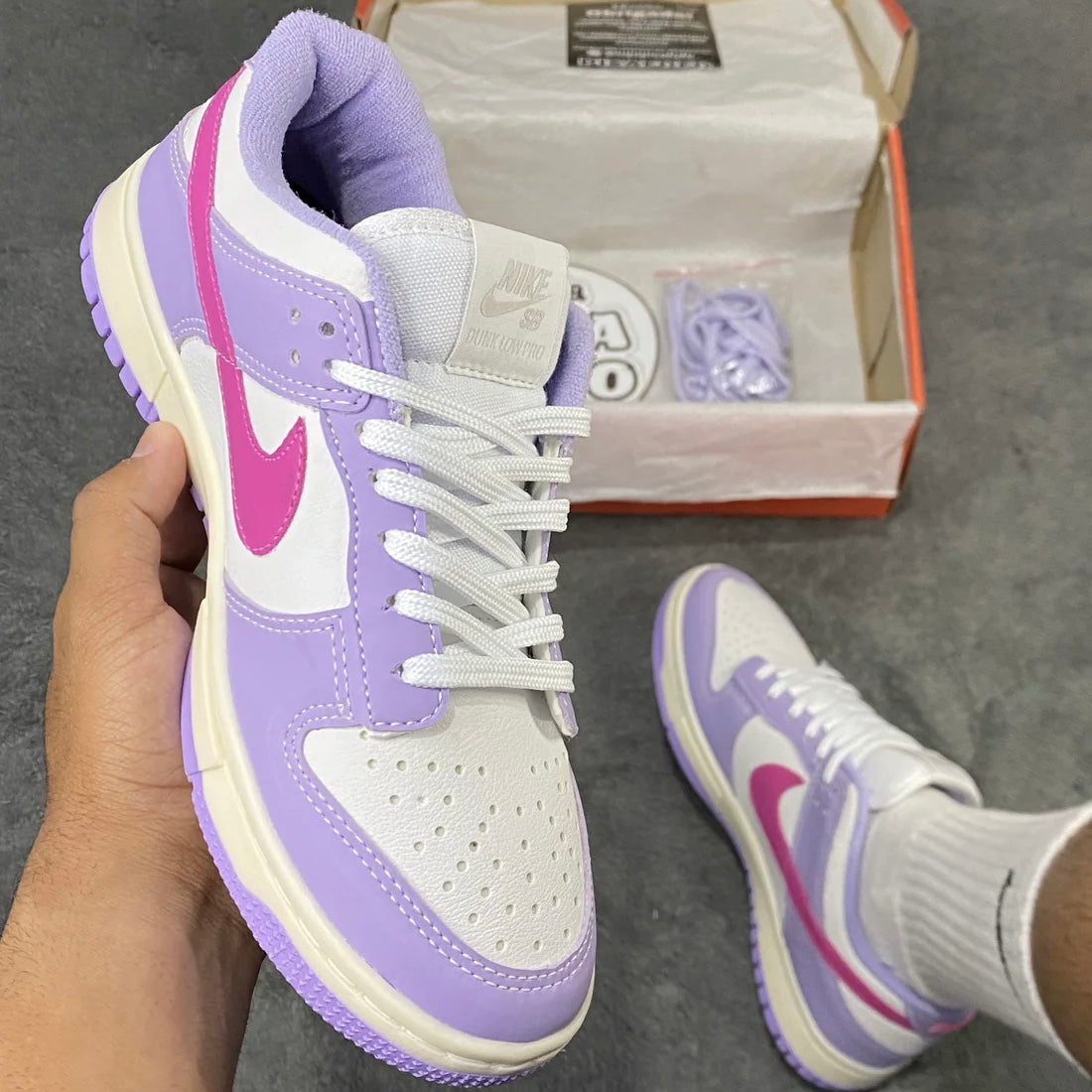 Dunk Low Lilás & Rosa