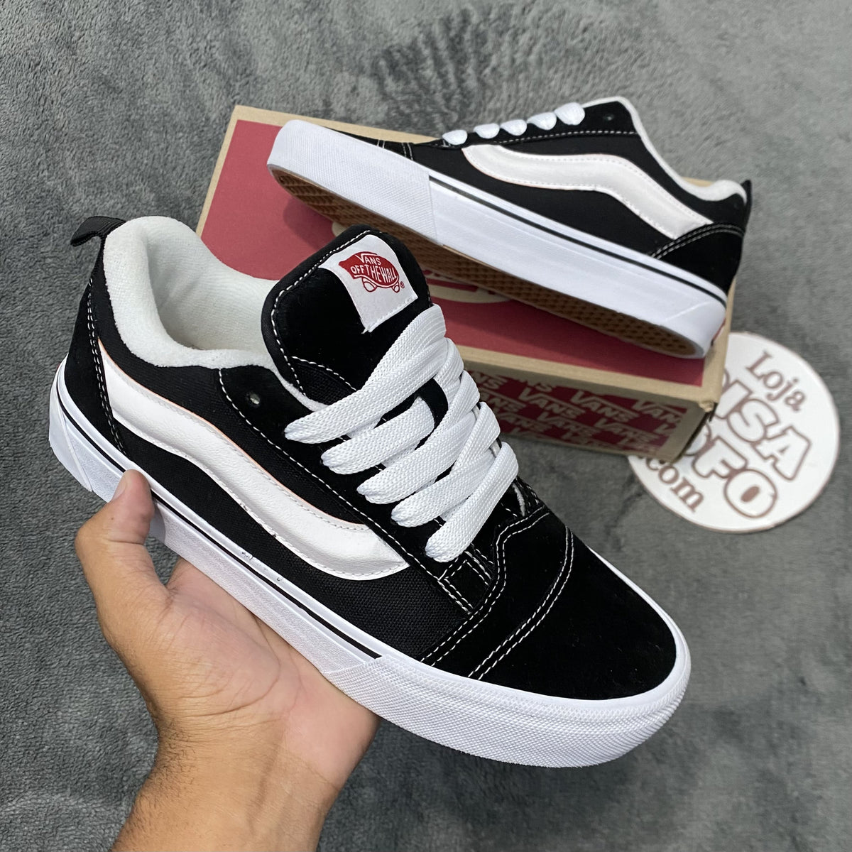 Vans Knu Skool Black White