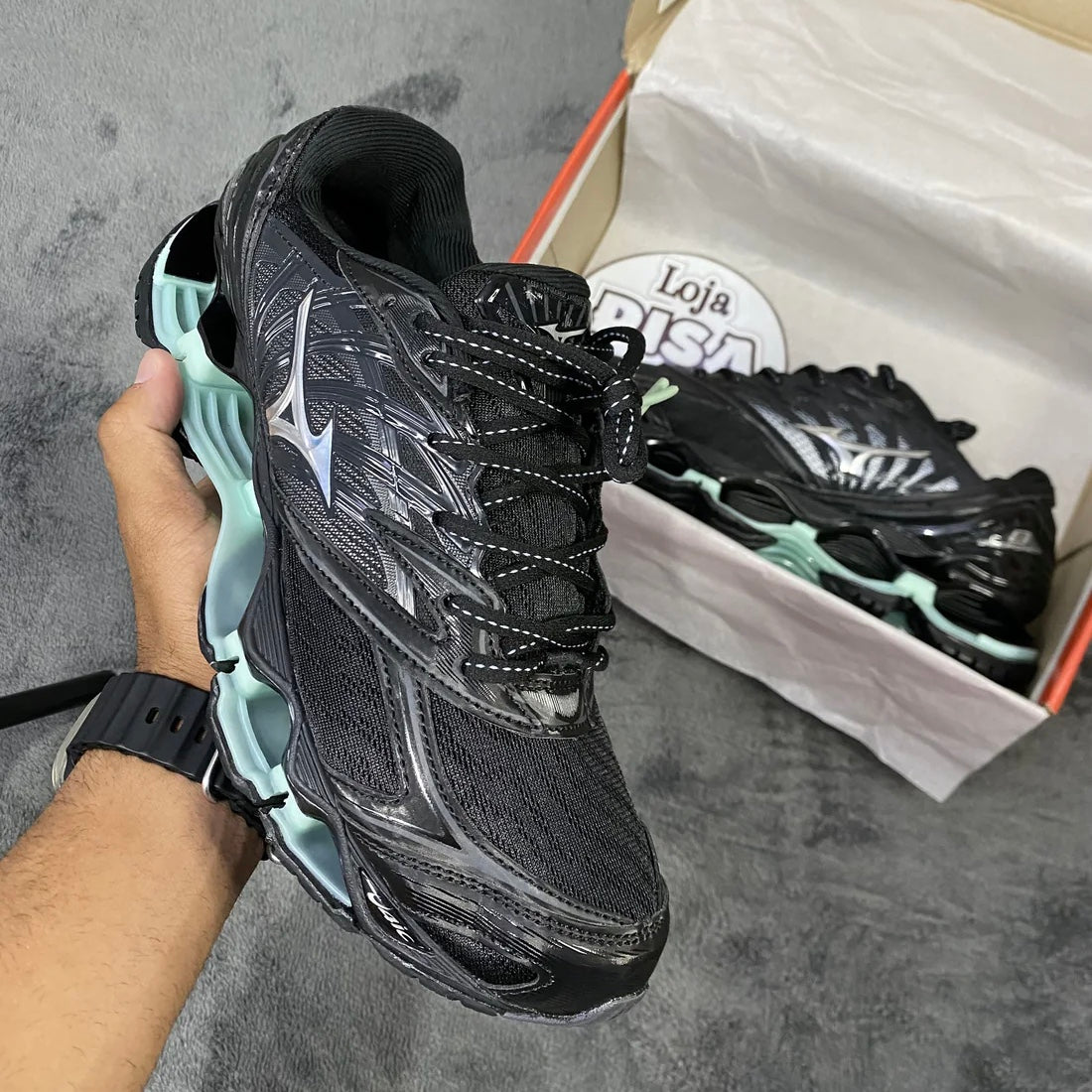 Mizuno Wave Prophecy 8 Preto & Verde